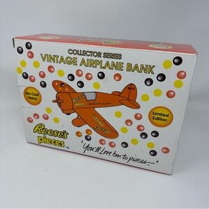1992 Reese's Pieces Vintage Airplane Bank Limited Edition Die Cast Metal #0864